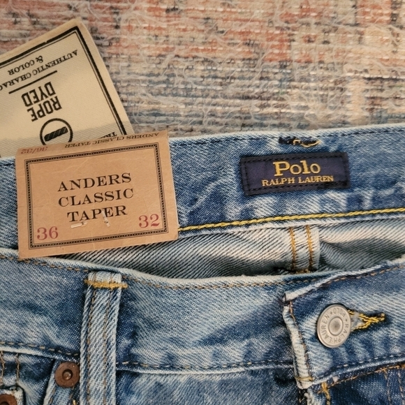 Polo Ralph Lauren Anders Classic Tapered Fit Jeans NWT 36 x 32 Men's - Picture 12 of 15